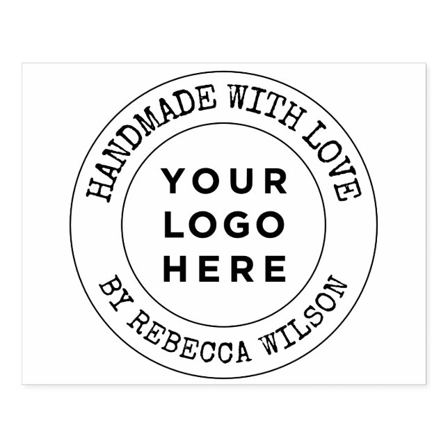 Tampons Encreurs Fait à la main avec amour grande coutume (Impression)