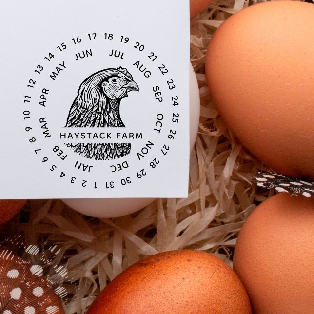 Tampons Encreurs Famille de poulet rustique ferme ⎢ oeuf carton Dat (Créateur téléchargé)