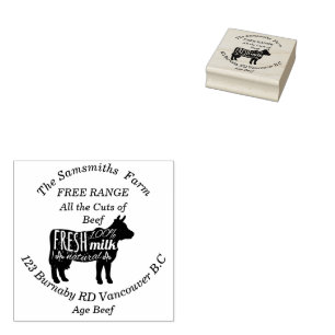 Tampons Encreurs Famille Personnalisée Entreprise Beef Farm