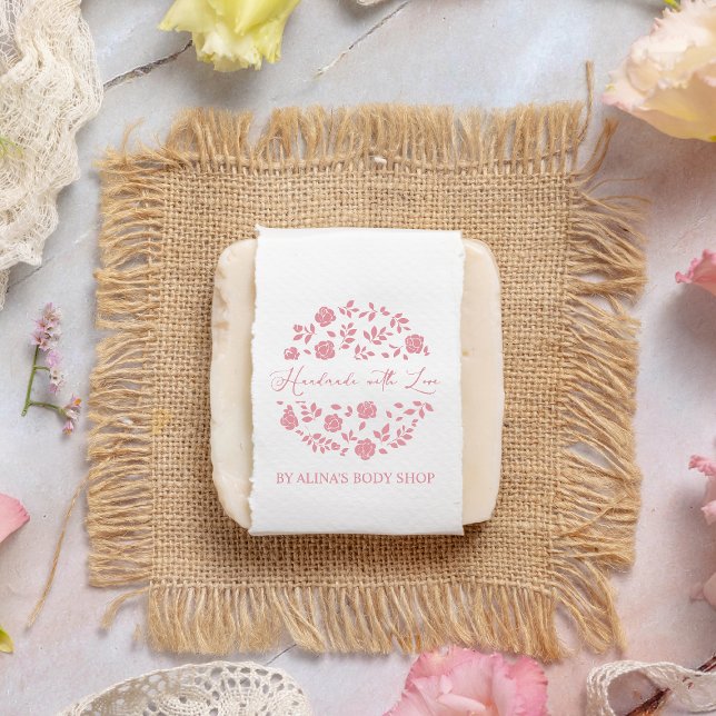 Tampons Encreurs Fancy artisanal avec Amour Roses & Branches Wreath (Créateur téléchargé)