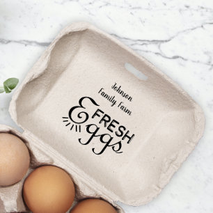 Tampons Encreurs Farm Fresh Eggs Carton Ajouter un nom