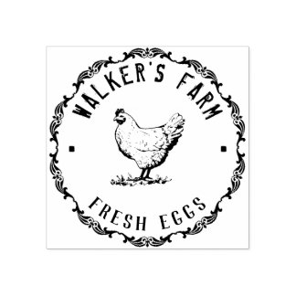 Tampons Encreurs Ferme Hen | Timbre en caoutchouc d'oeuf personnali