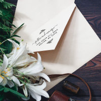 Feuille simple Moderne Script Mariage Adresse de r
