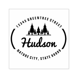 Tampons Encreurs Fir Trees Oval Design ID304