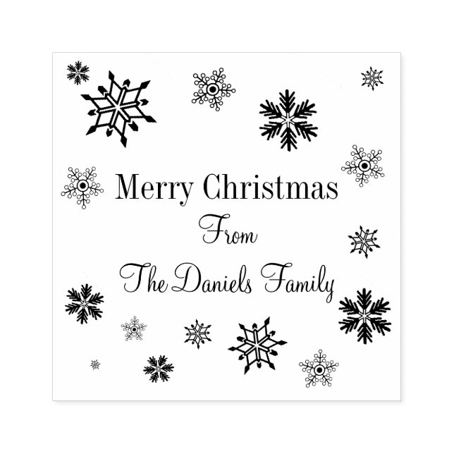 Tampons Encreurs Flamme de neige tombant Stylo d'art en bois de Noë (Impression)