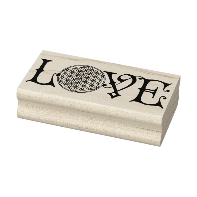 Tampons Encreurs Fleur de vie - LOVE lettrage tatouage noir (Tampon)