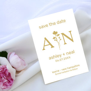Tampons Encreurs Fleurs sauvages et initiales pour mariage Enregist