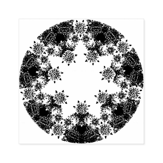 Tampons Encreurs flocon de neige violet clair et coeur étincelant (Impression)