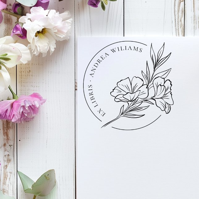 Tampons Encreurs Floral Botanique de la bibliothèque d'Ex Libris (Créateur téléchargé)