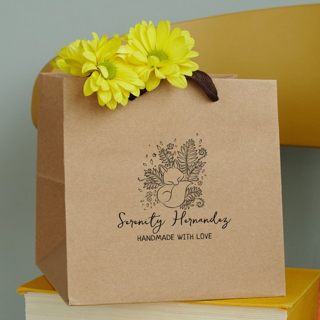 Tampons Encreurs Floral Fox Personnalisé À La Main Avec Amour (Créateur téléchargé)