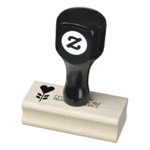 Tampons Encreurs Floral Heart Adresse de retour