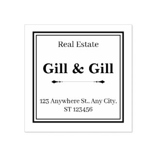 Tampons Encreurs Framed Business Address Stamp with Company Name