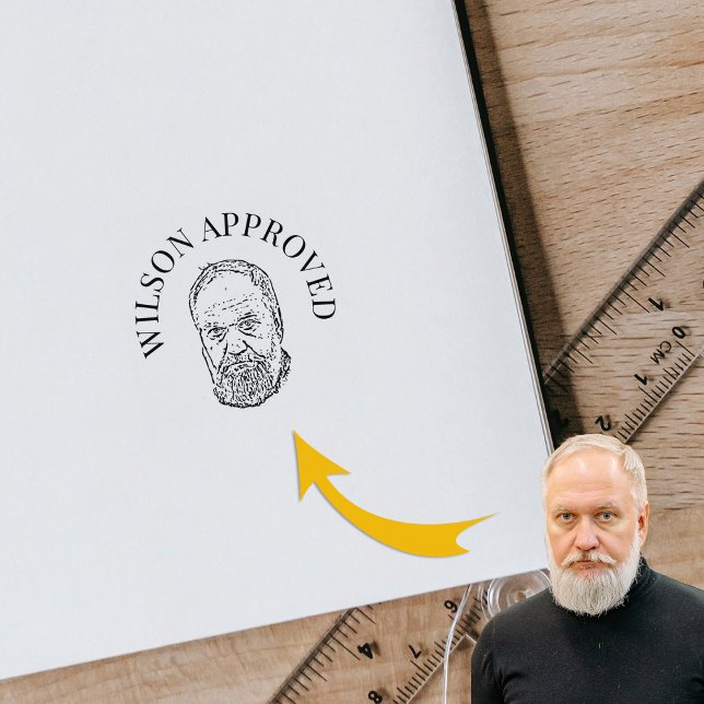 Tampons Encreurs Funky Custom Photo Teacher Classe Approuvée (Créateur téléchargé)