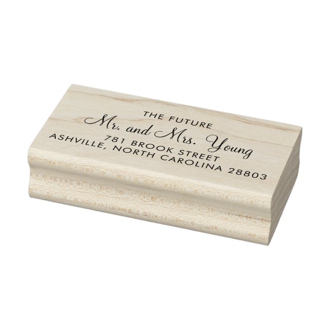 Tampons Encreurs Futur M. et Mme Script Mariage Adresse de retour (Tampon)