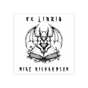 Tampons Encreurs Gargoyle gothique Garde Livre Horreur Ex Libris