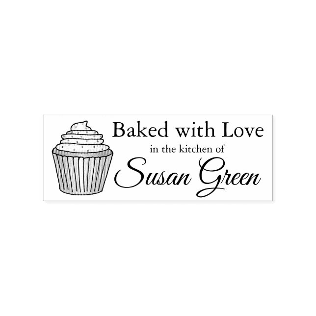 Tampons Encreurs Gâteau cuit avec amour Gelé Cupcake Saupoudrer Gât (Impression)