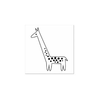 Tampons Encreurs Giraffe de dessin simple