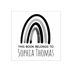 Tampons Encreurs Girls Cute Boho Rainbow Kids School Boplate