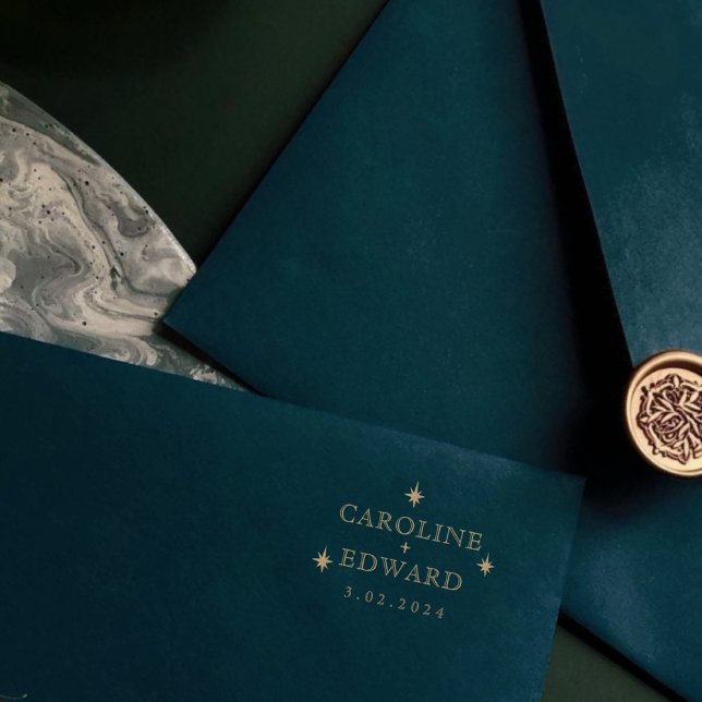 Tampons Encreurs Gold Mystical Stars Nom Mariage (Créateur téléchargé)