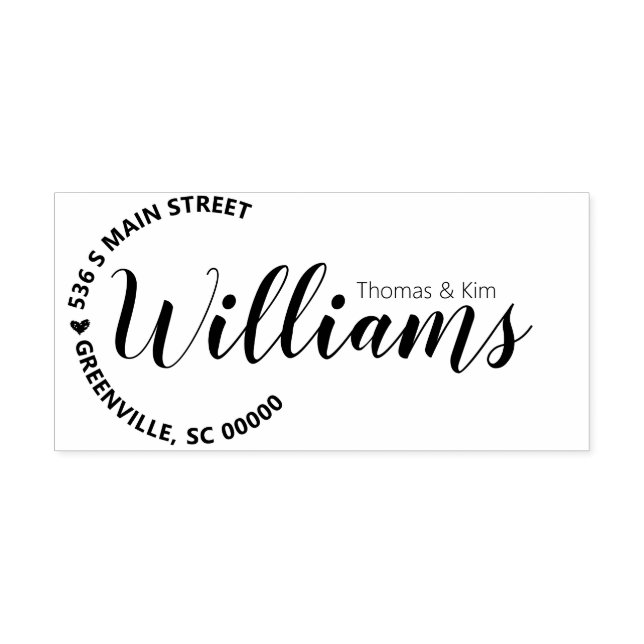 Tampons Encreurs Grand Nom Adresse circulaire Timbre en caoutchouc  (Impression)