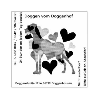 Tampons Encreurs Grand timbre de Dogue beaucoup de texte