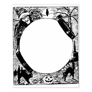Tampons Encreurs Grande carte d'Halloween en caoutchouc