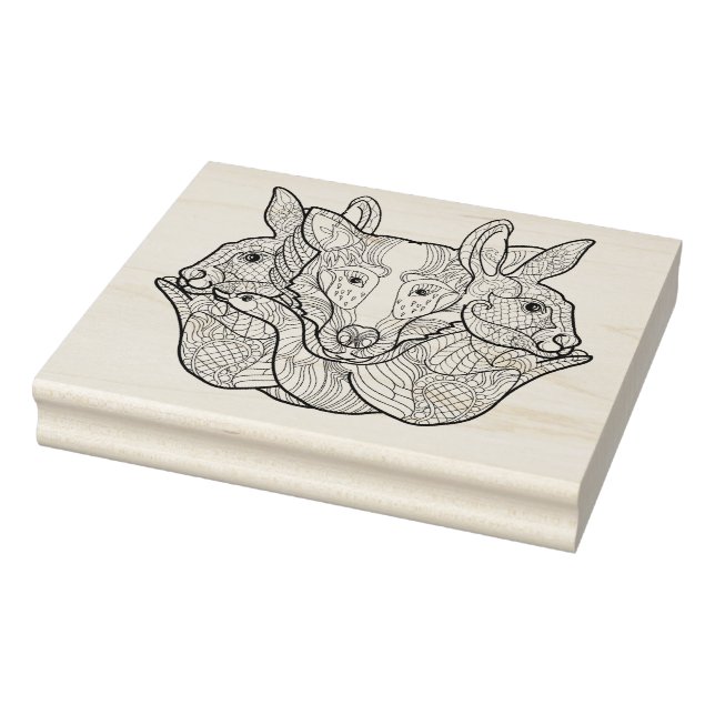 Tampons Encreurs Group Animal Doodle (Tampon)