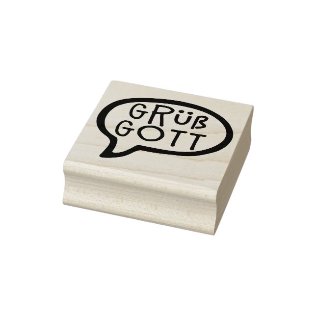 Tampons Encreurs Grüß Gott, Allemand, Bavarois Bonjour bulle vocale (Tampon)