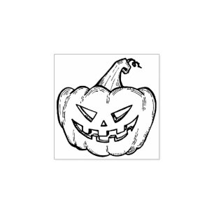 Tampons Encreurs Halloween citrouille souriant