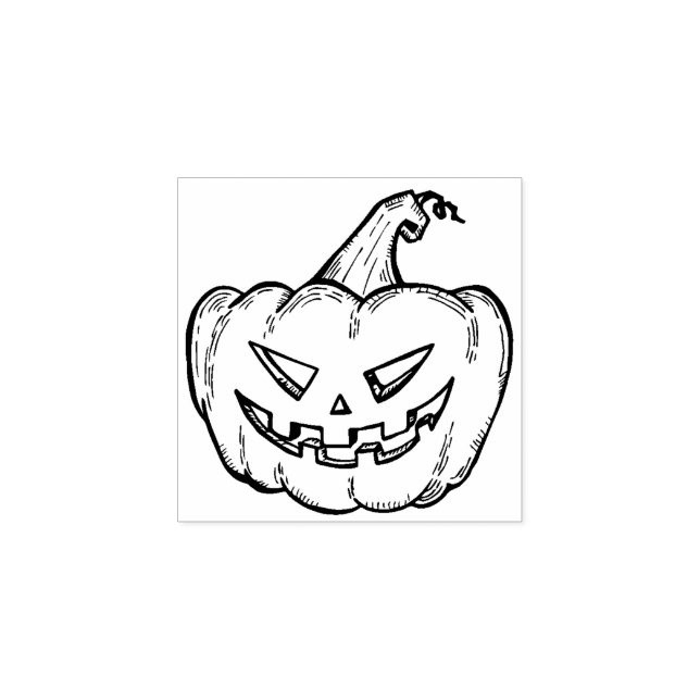 Tampons Encreurs Halloween citrouille souriant (Impression)