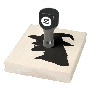 Tampons Encreurs Halloween Sorcière Éffrayante 4" x 5" Timbre en ca