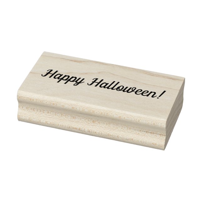 Tampons Encreurs Happy Halloween Bloc en bois Monté Timbre en caout (Tampon)