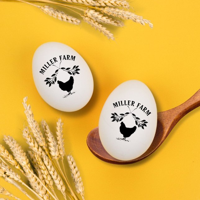 Tampons Encreurs Happy Hens Laurel Branch Monogram Egg Stamp (Créateur téléchargé)