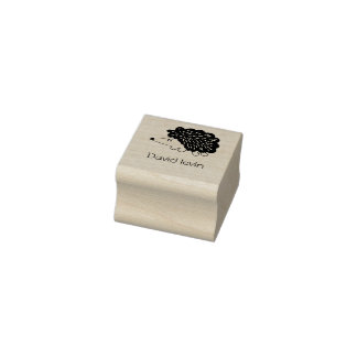 Tampons Encreurs hedgehog mignon kawaii nom personnalisé Wood Art T