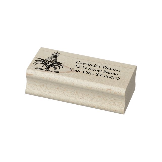 Tampons Encreurs Heraldic Ananas Crest Nom Adresse de retour (Tampon)