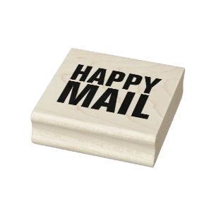 Tampons Encreurs HEUREUX E-MAIL FUNNY MAIL E-MAIL Wood Art Stamp