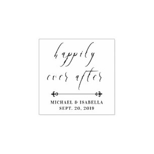 Tampons Encreurs Heureux toujours après Typographie de mariage pe