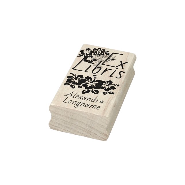 Tampons Encreurs Hibiscus coloré Ex Libris Plaque (Tampon)