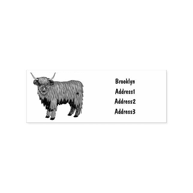 Tampons Encreurs Highland cow (Impression)