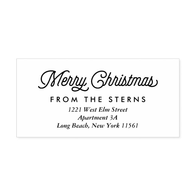 Tampons Encreurs Hipster Noël Adresse de retour Timbre (Impression)