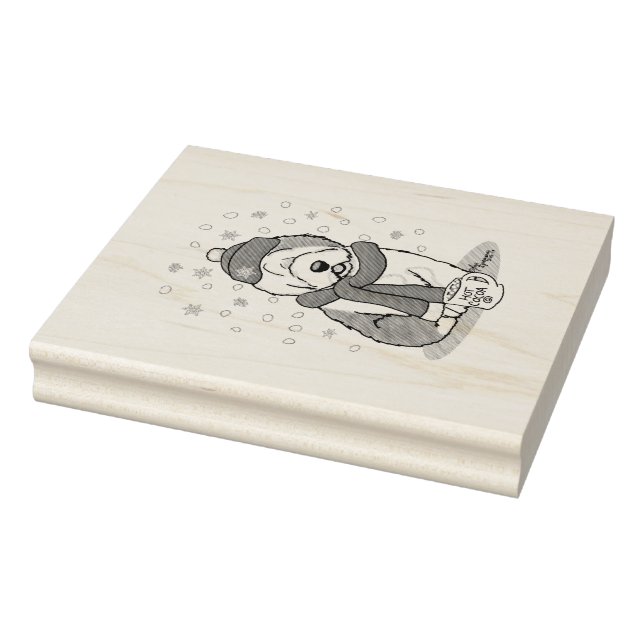 Tampons Encreurs Hiver (rouge) Vieux anglais Chien de mer gris 1 Fê (Tampon)