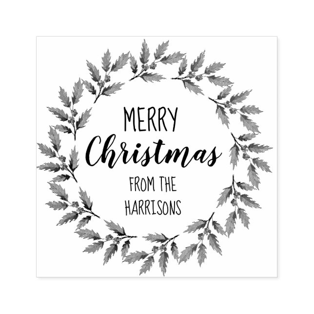 Tampons Encreurs Holly Berry Wreath Design (3) Art Stamp (Impression)