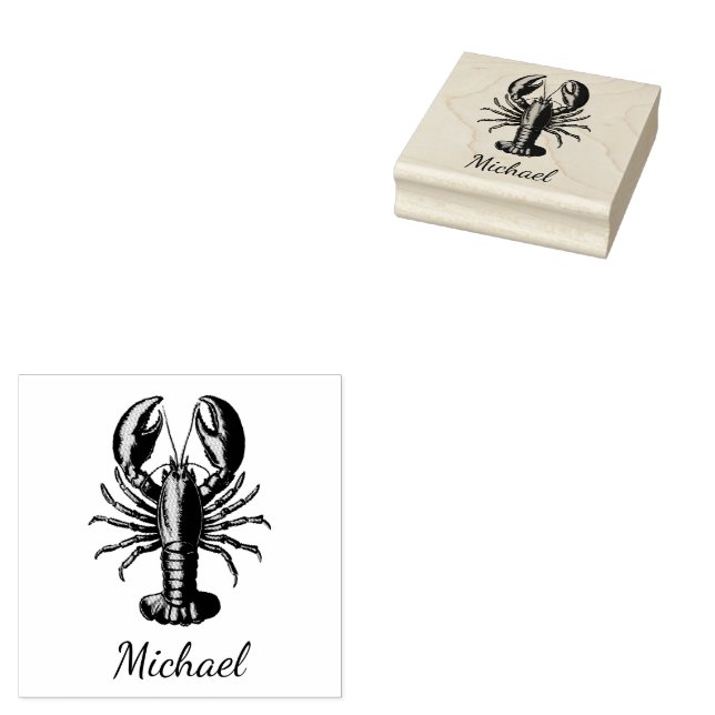 Tampons Encreurs Homard tendance Personnalisé (Tamponné)