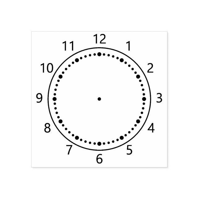 Tampons Encreurs Horloge d'apprentissage en caoutchouc (Impression)