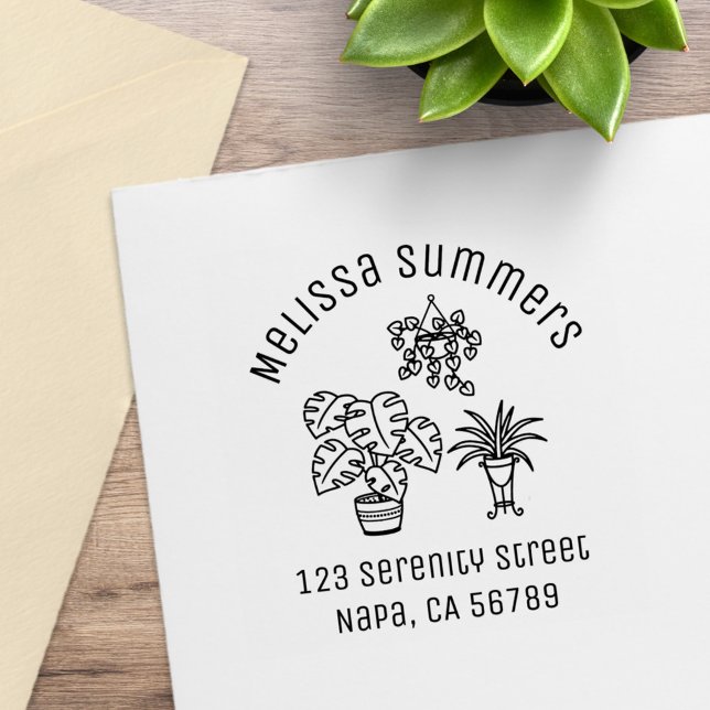 Tampons Encreurs Houseplants Hobby Arch Address (Créateur téléchargé)