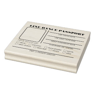 Tampons Encreurs ID PASSEPORT DE DANSE DE 4" x 5" Étiquette en caou