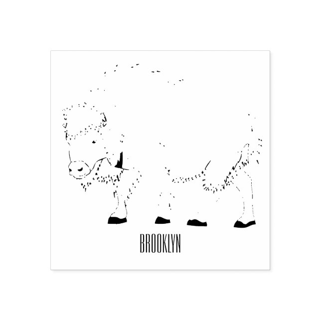 Tampons Encreurs Illustration de bison (Impression)