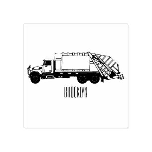 Tampons Encreurs Illustration de camion à ordures
