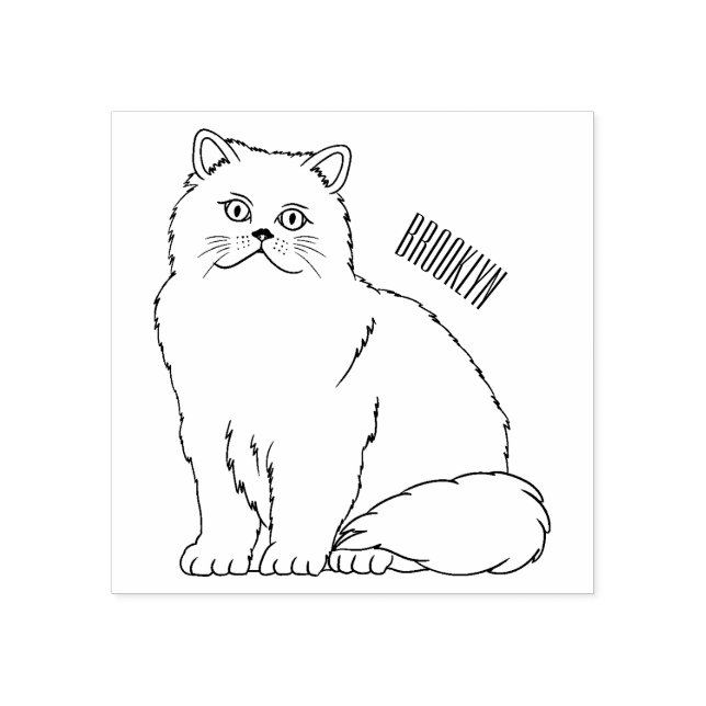 Tampons Encreurs illustration de chat persan de dessin animé  (Impression)