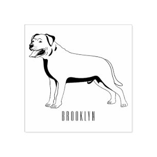 Tampons Encreurs illustration de chien rottweiler en dessin animé 